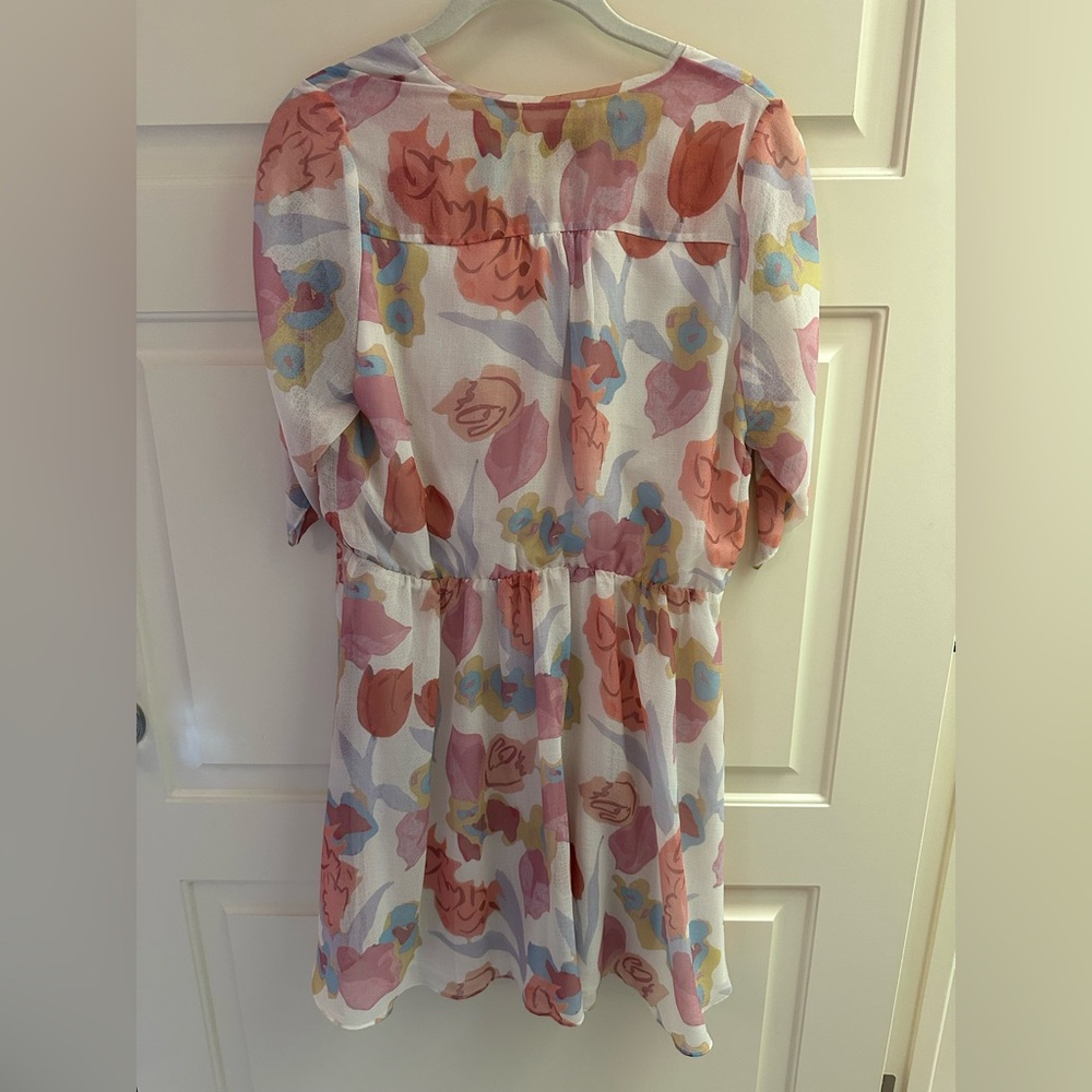 Ted Baker Juleah Ruched Sleeve Detail Mini Dress Natural NWT - Picture 12 of 13